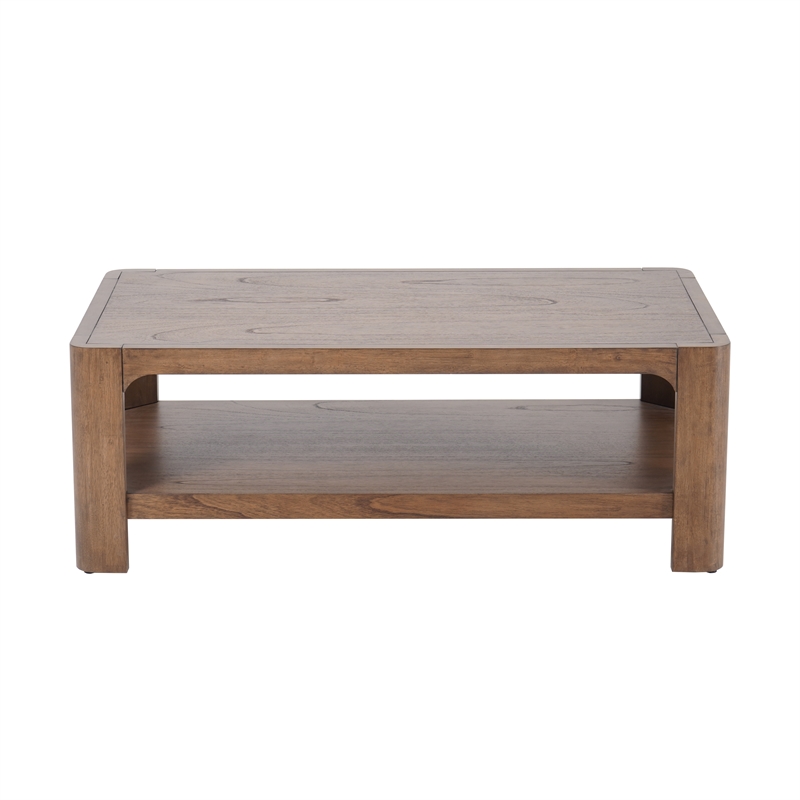 New Pacific Direct Trevin KD Rectangular Coffee Table in Walnut