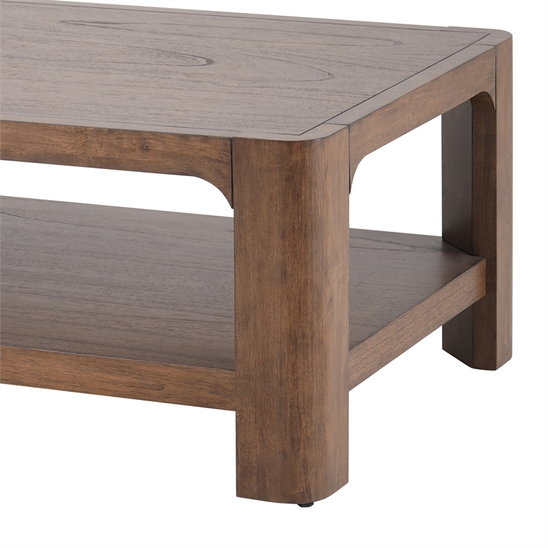 New Pacific Direct Trevin KD Rectangular Coffee Table in Walnut