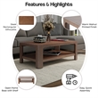 NPD Furniture Trevin KD Rectangular Coffee Table in Walnut