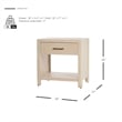 NPD Furniture Trevin Nightstand/Side Table 1 Drawer in Weathered Sand