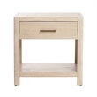 NPD Furniture Trevin Nightstand/Side Table 1 Drawer in Weathered Sand