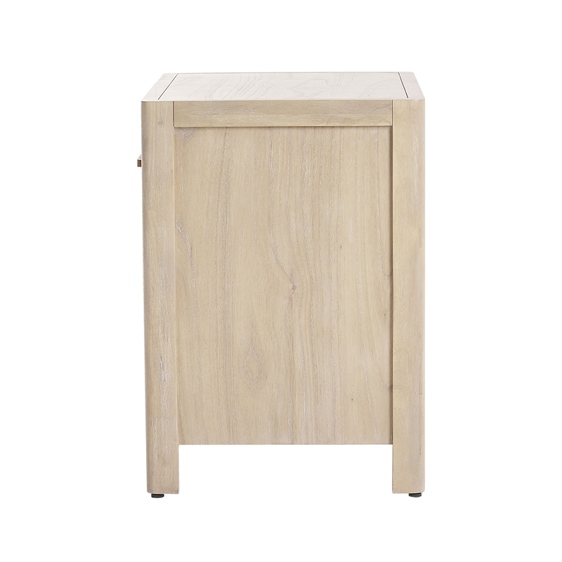 NPD Furniture Trevin Nightstand/Side Table 1 Drawer in Weathered Sand