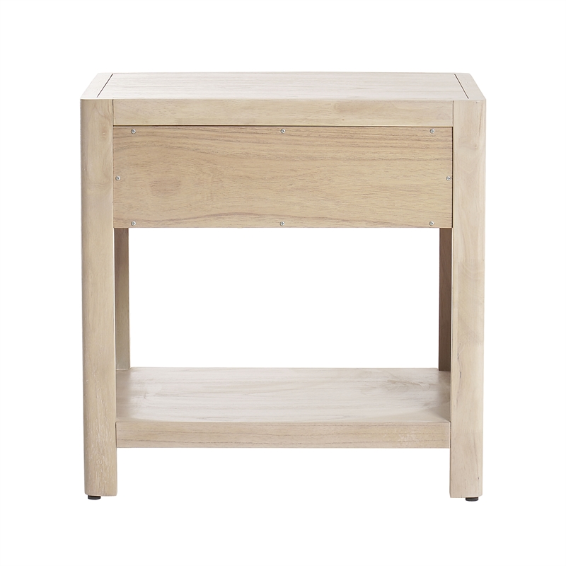 NPD Furniture Trevin Nightstand/Side Table 1 Drawer in Weathered Sand