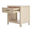 NPD Furniture Trevin Nightstand/Side Table 1 Drawer in Weathered Sand