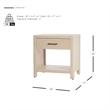 NPD Furniture Trevin Nightstand/Side Table 1 Drawer in Weathered Sand