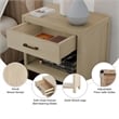 NPD Furniture Trevin Nightstand/Side Table 1 Drawer in Weathered Sand