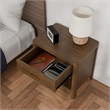 NPD Furniture Trevin Nightstand/Side Table 1 Drawer in Walnut