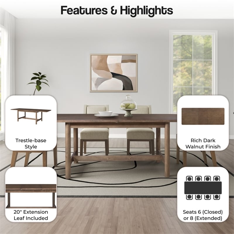 New Pacific Direct Bloomfield KD Butterfly Dining Table w/ 20