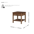 NPD Furniture Bloomfield Nightstand/Side Table in Dark Walnut