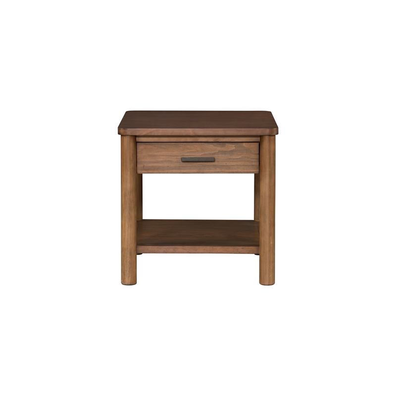 NPD Furniture Bloomfield Nightstand/Side Table in Dark Walnut