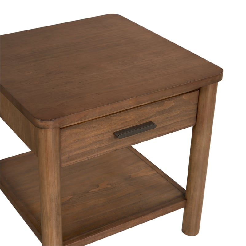 NPD Furniture Bloomfield Nightstand/Side Table in Dark Walnut