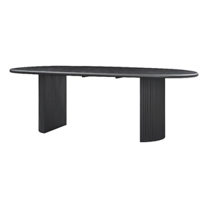 New Pacific Direct Aniston KD 92&quot Oval Dining Table in Black
