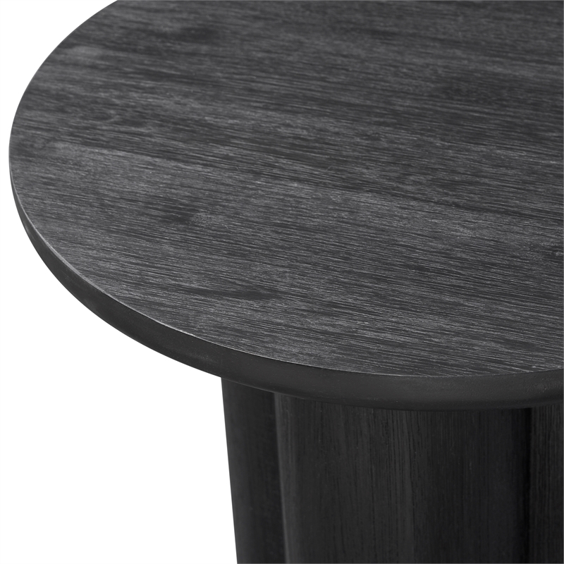 NPD Furniture Mayville Solid Wood Side/End Table in Alto Black