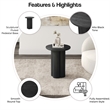 NPD Furniture Mayville Solid Wood Side/End Table in Alto Black