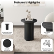 NPD Furniture Mayville Solid Wood Side/End Table in Alto Black