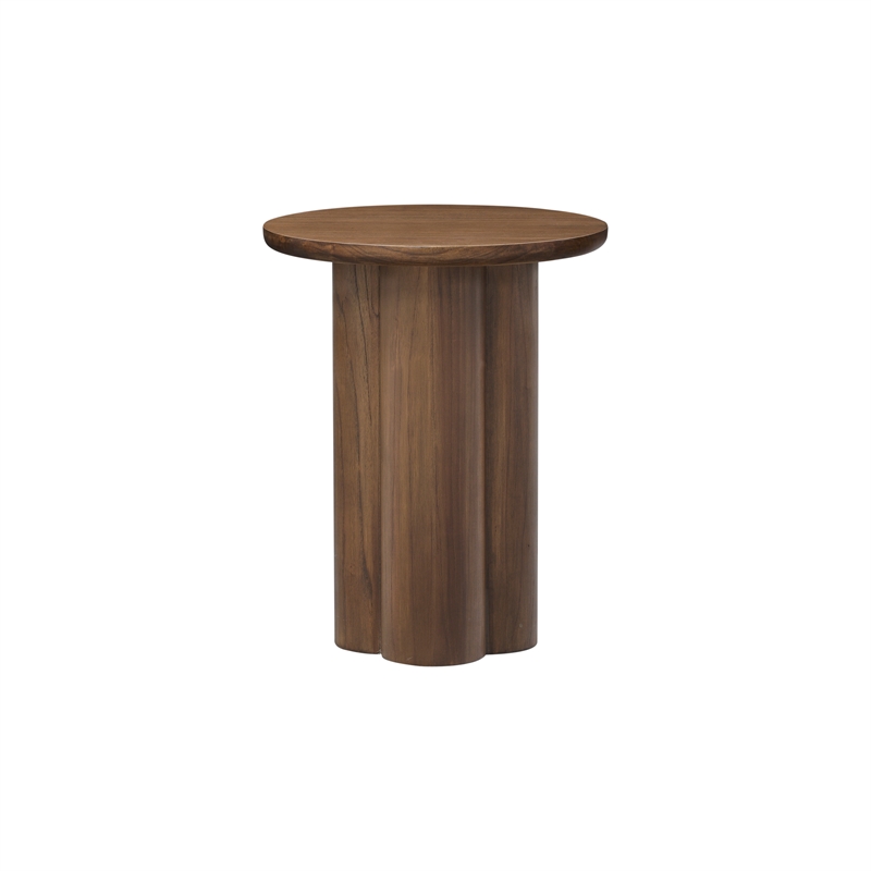 NPD Furniture Mayville Solid Wood Side/End Table in Dark Walnut