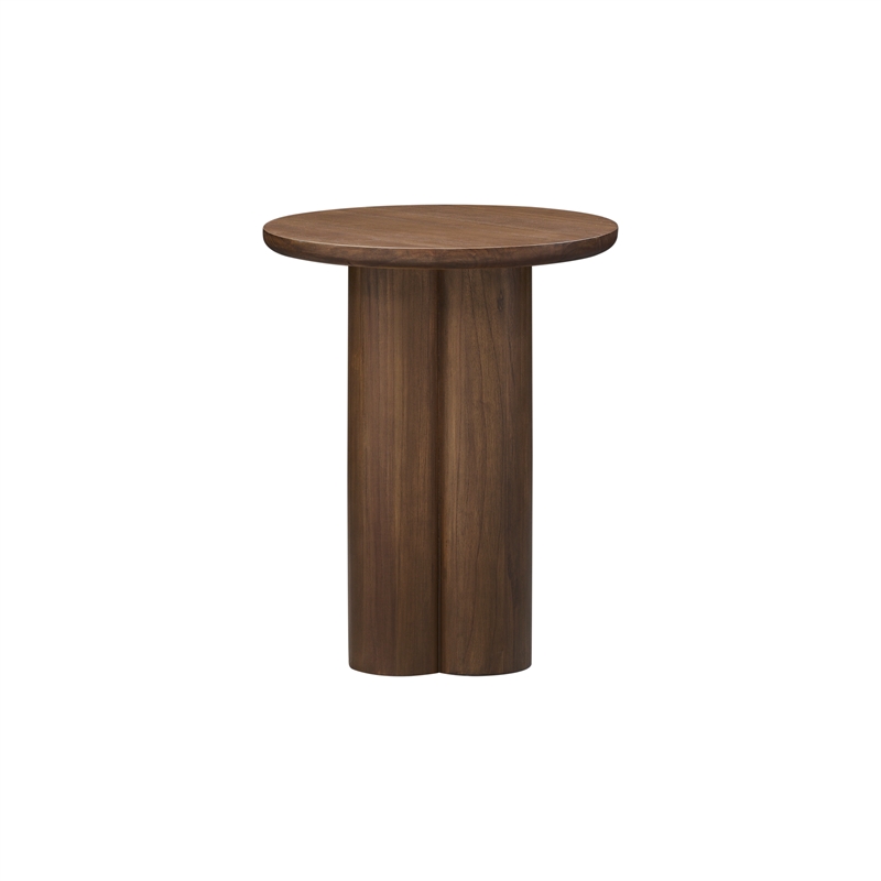 NPD Furniture Mayville Solid Wood Side/End Table in Dark Walnut