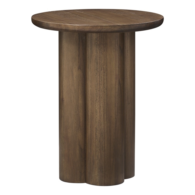 NPD Furniture Mayville Solid Wood Side/End Table in Dark Walnut