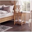 NPD Furniture Azella KD Nightstand/Side Table in Brushed Brown