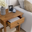 NPD Furniture Azella KD Nightstand/Side Table in Brushed Brown