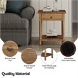 NPD Furniture Azella KD Nightstand/Side Table in Brushed Brown