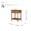NPD Furniture Azella KD Nightstand/Side Table in Brushed Brown
