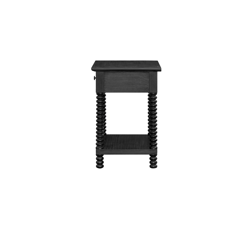 NPD Furniture Azella KD Nightstand/Side Table in Alto Black