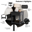 NPD Furniture Azella KD Nightstand/Side Table in Alto Black