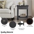NPD Furniture Azella KD Nightstand/Side Table in Alto Black