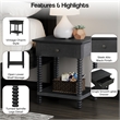 NPD Furniture Azella KD Nightstand/Side Table in Alto Black