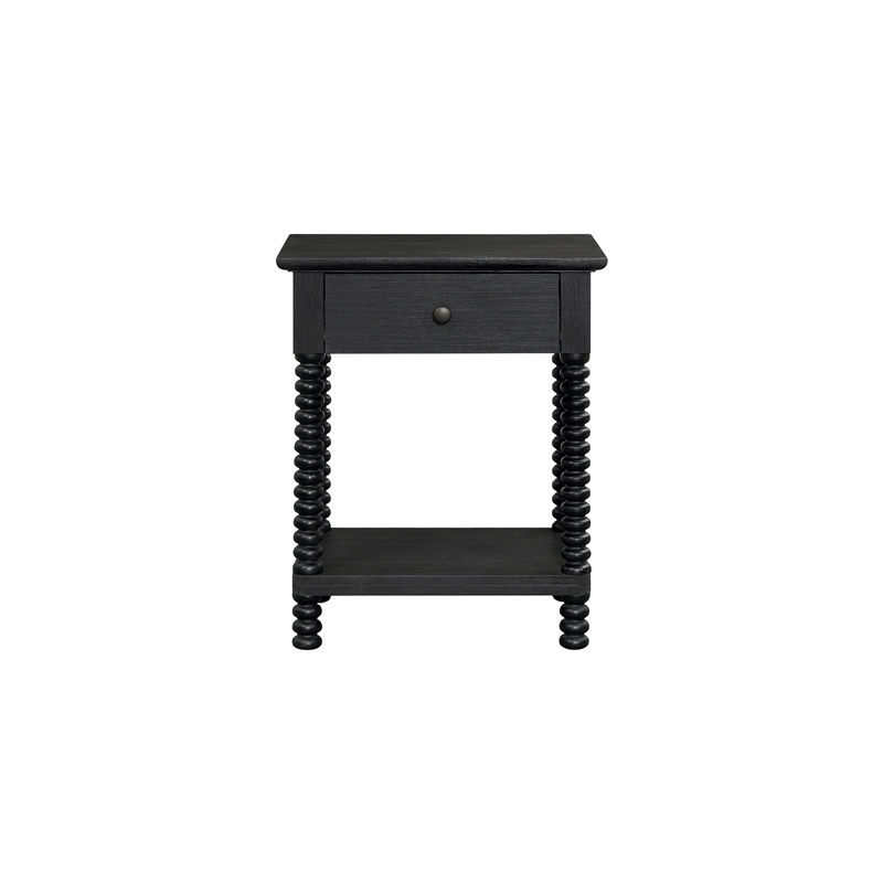 NPD Furniture Azella KD Nightstand/Side Table in Alto Black