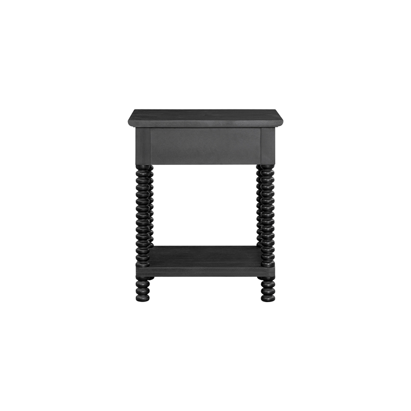NPD Furniture Azella KD Nightstand/Side Table in Alto Black