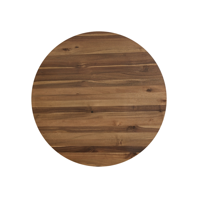 NPD Furniture Petrilio KD Round Coffee Table in Hazelnut Brown