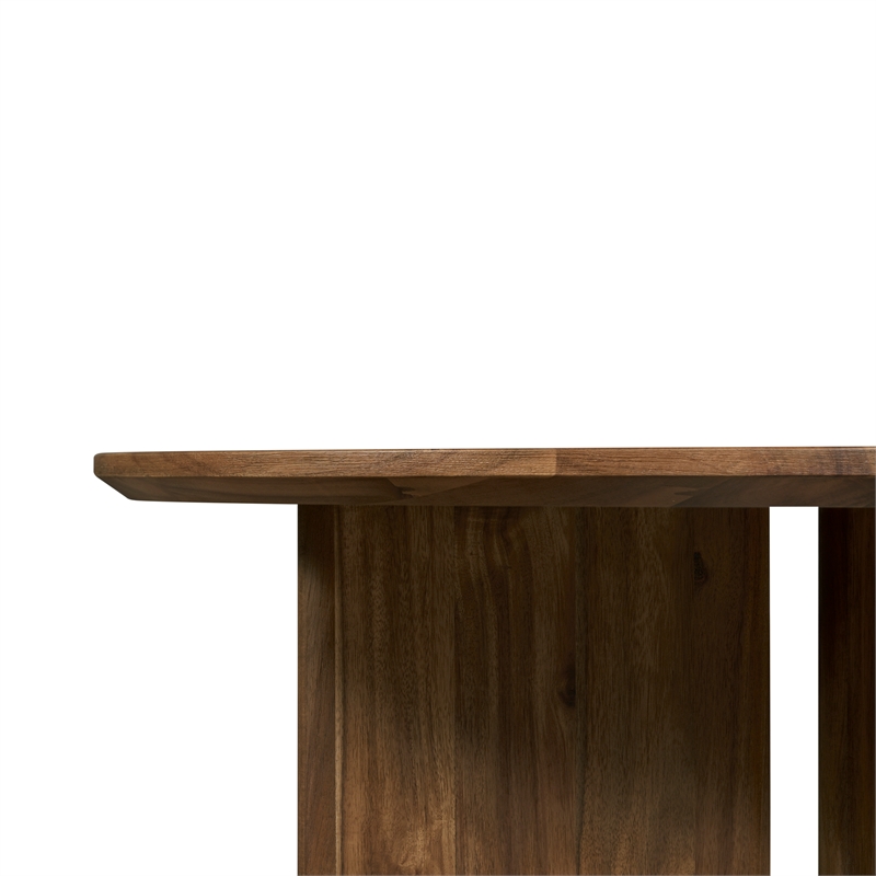 NPD Furniture Petrilio KD Round Coffee Table in Hazelnut Brown