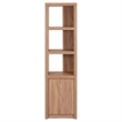 NPD Furniture Larson Shelf w/ Cabinet in Terra Oak