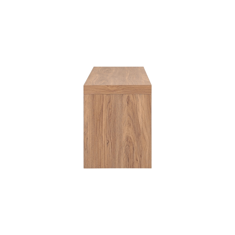 NPD Furniture Larson Entryway Storage Bench in Terra Oak