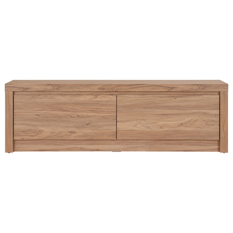 NPD Furniture Larson Entryway Storage Bench in Terra Oak