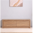 NPD Furniture Larson Entryway Storage Bench in Terra Oak