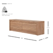 NPD Furniture Larson Entryway Storage Bench in Terra Oak
