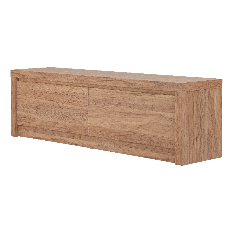 NPD Furniture Larson Entryway Storage Bench in Terra Oak