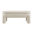 NPD Furniture Bowden Chenille Bench in Salzburg Beige