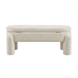 NPD Furniture Bowden Chenille Bench in Salzburg Beige