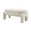 NPD Furniture Bowden Chenille Bench in Salzburg Beige