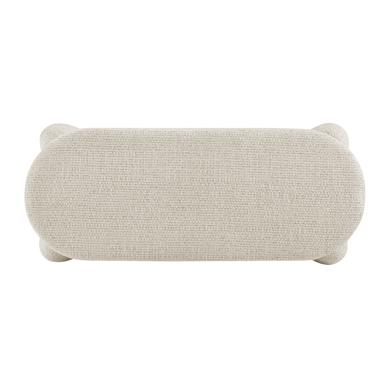 NPD Furniture Bowden Chenille Bench in Salzburg Beige