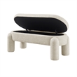 NPD Furniture Bowden Chenille Bench in Salzburg Beige