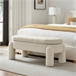 NPD Furniture Bowden Chenille Bench in Salzburg Beige