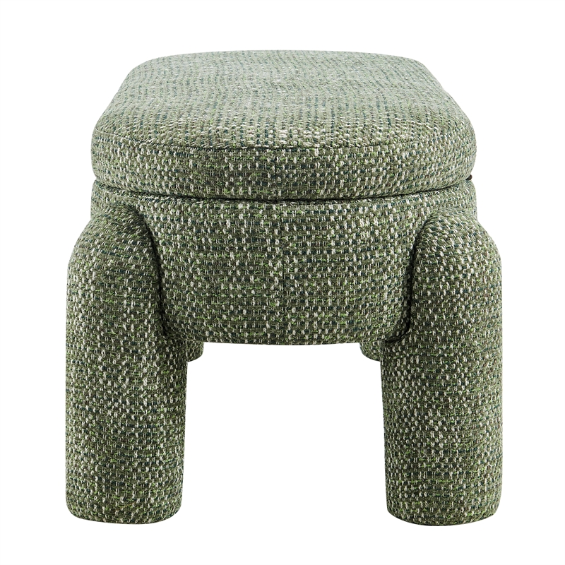 NPD Furniture Bowden Chenille Bench in Salzburg Green
