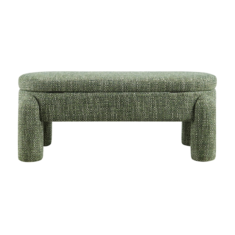 NPD Furniture Bowden Chenille Bench in Salzburg Green
