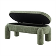 NPD Furniture Bowden Chenille Bench in Salzburg Green
