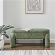 NPD Furniture Bowden Chenille Bench in Salzburg Green